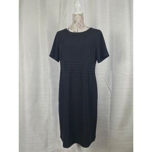 Appleseed's Career Cocktail Black Short Sleeve Pleated Waist Size 12